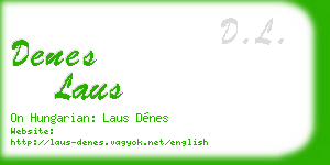 denes laus business card