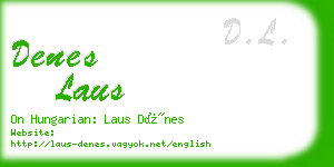 denes laus business card